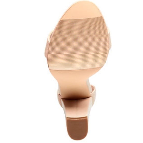 Madden girl Women's Open Toe Ankle Strap Block Chunky Heels Sandals, Nude - Picture 4 of 12